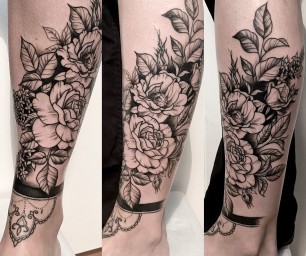 fleur ornemental tatouage