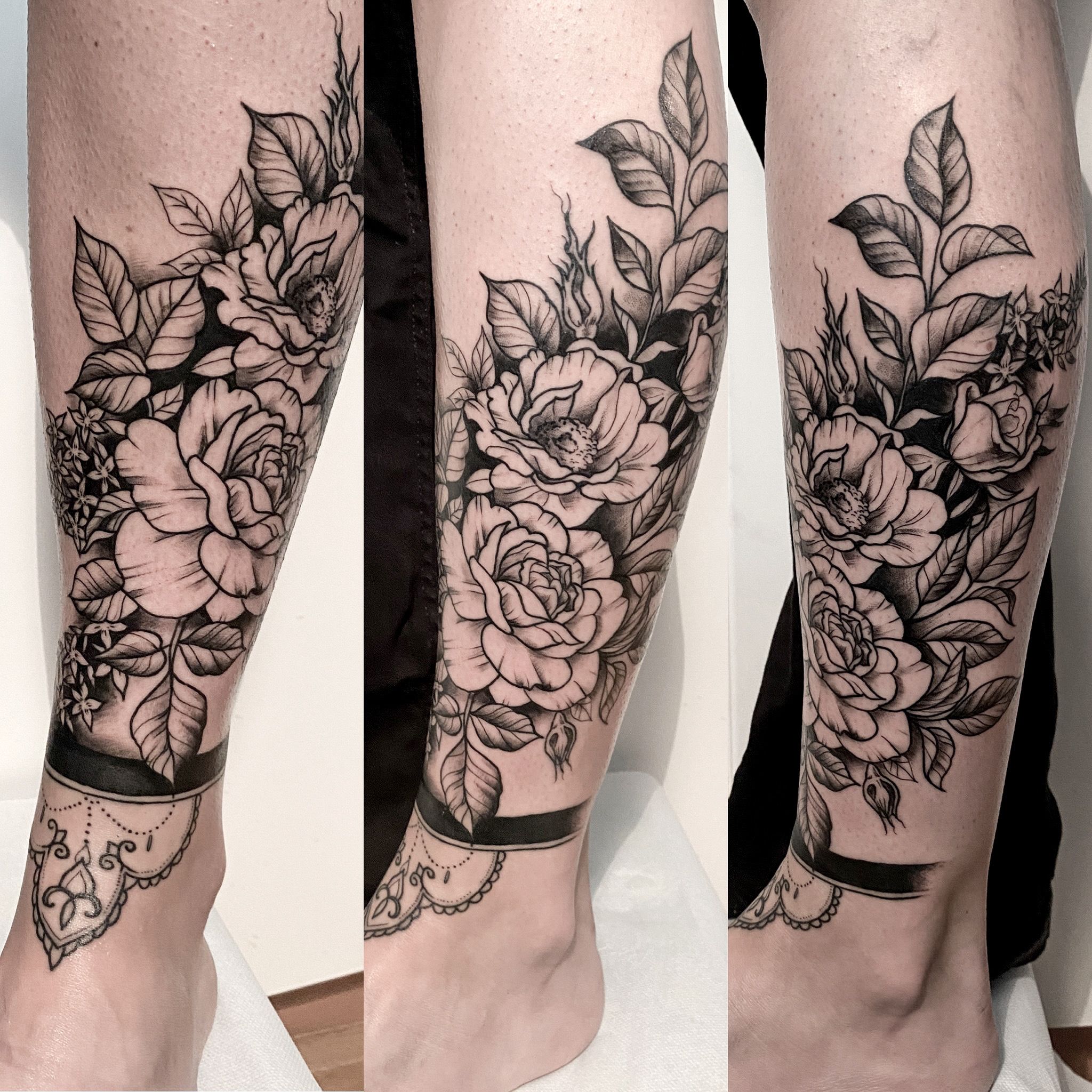 fleur ornemental tatouage